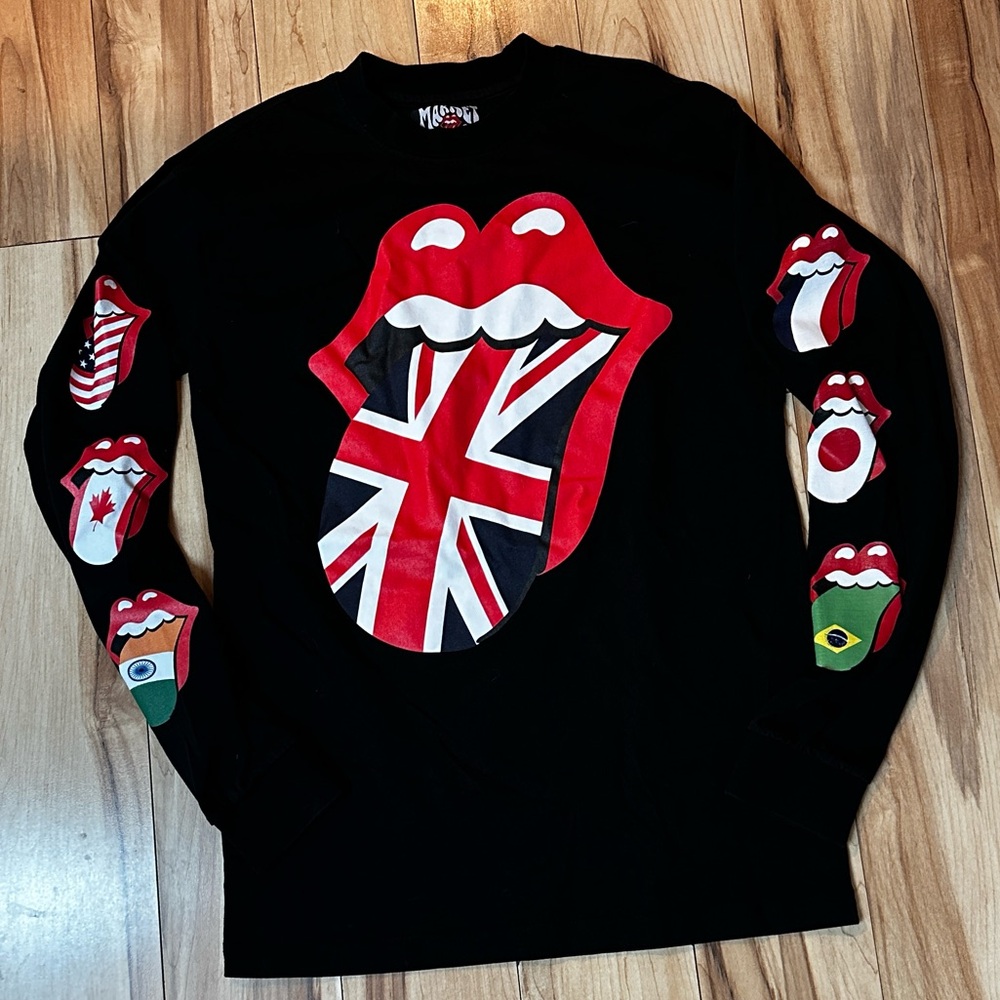 Market Rolling Stones black LS Tee M